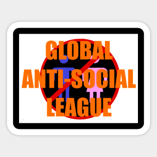 Anti social league Sticker